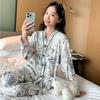 Повседневный женский пижамный комплект осень-зима с длинными рукавами и длинными штанами для девочек, милая пижама, мягкая пижама, уютная женская пижама для девочек