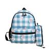 Kids Backpack For School And Outings With Cute Print And Grid Pattern In Durable Polyester Fabric