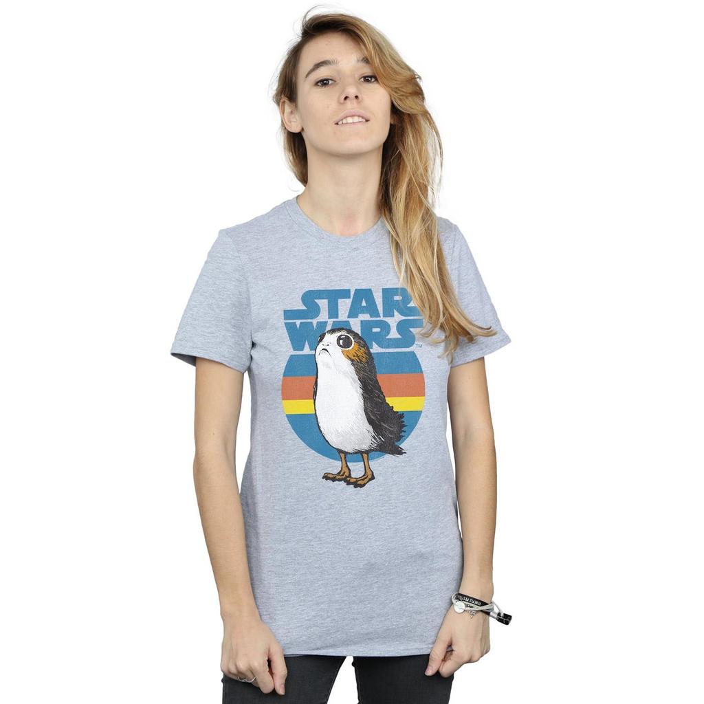 Star Wars Womens/Ladies The Last Jedi Porg Cotton Boyfriend T-Shirt