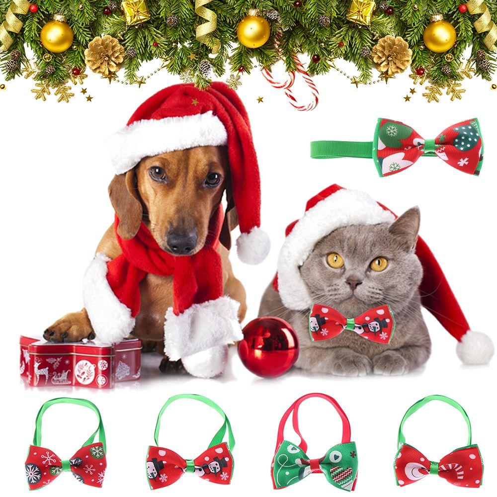 Decor Holidays Grooming Accessories Bowknot Collar Cat Choker Pet Christmas Necktie Dog Bow Tie