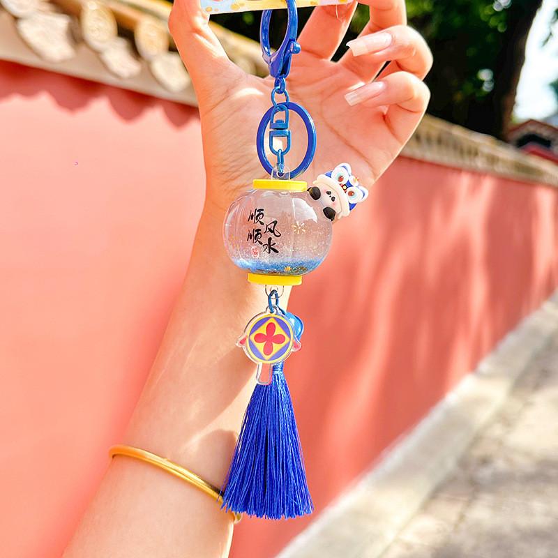 Jinnew Дизайн фонаря танца льва Заполненный маслом Мультяшный брелок-подвеска для подарка