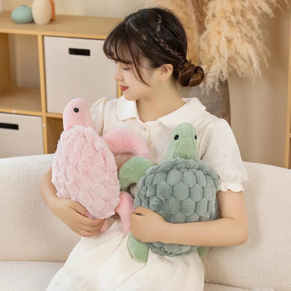 Pink Cute Turtle Stuffed Animals Plush Tortoise Pillow Plush Doll Kawaii Sea Turtle Plush Toy Girl