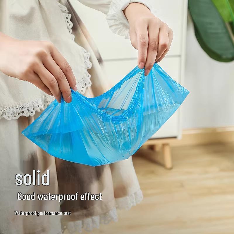 Утолщенные нетканые водонепроницаемые нескользящие одноразовые бахилы для взрослых и студентов