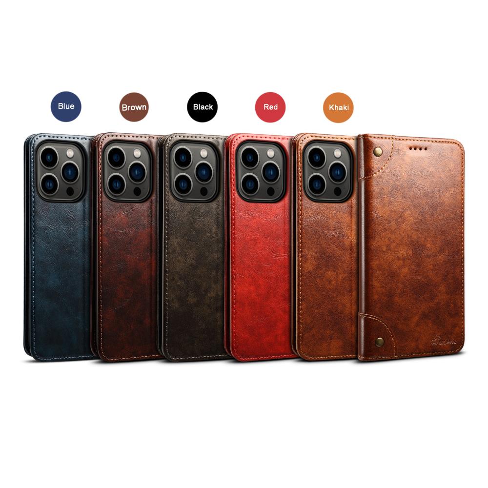 Чехол-кошелек из кожи для iPhone 16, 15, Pro, Max, 16E, 14 Plus, 11, 12, 13 Mini с магнитным держателем для карт LS055