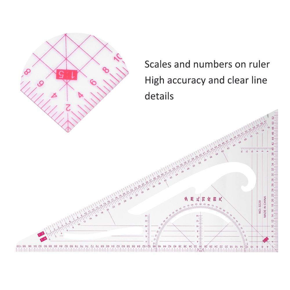 3pcs Flexible Garment Ruler Precise Measurement Scale Multifunctional Ruler Pattern Making