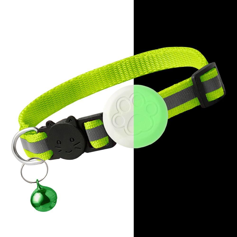 Adjustable Locator Holder Collar Reflective Strip Puppy Collar for AirTag Cat Puppies