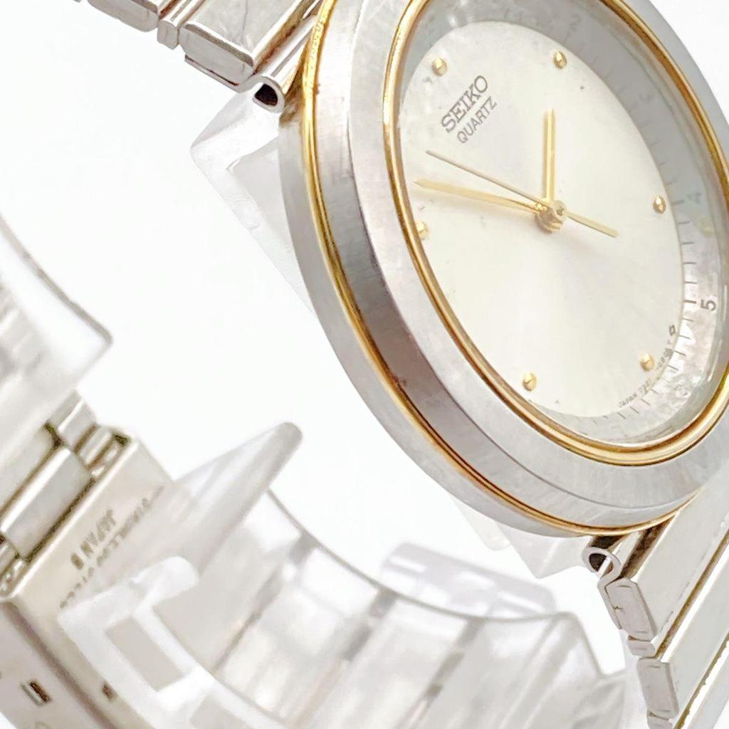 Б/у 427 SEIKO Мужские часы Кварцевые Рабочие 80-е Винтаж Серебристые