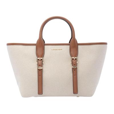 Мур Adjustable Removable Shoulder Strap Металлический Логотип Хлопковая Сумка-Тоут Сумка для Покупок Наплечная Сумка Маленькая Женская Бежевая