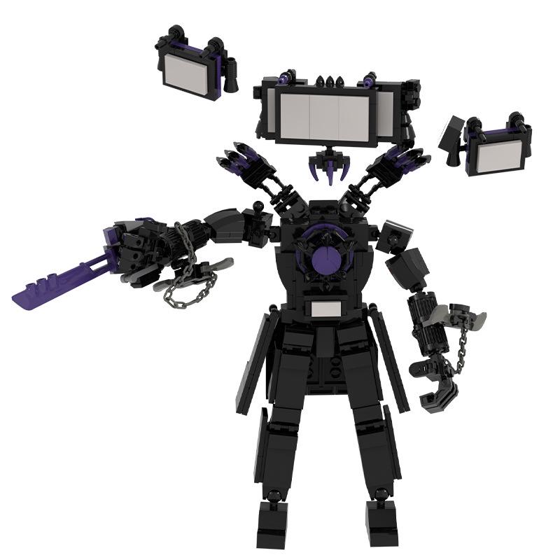 Трансграничный Титан Клокмен против. Туалетмен Телевизор Динамик Конструктор Минифигурки