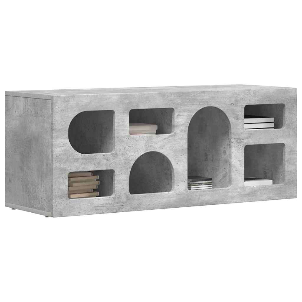 vidaXL TV-Schränk ELST 100 x 35 x 40 cm Betongrau Holzwerkstoff