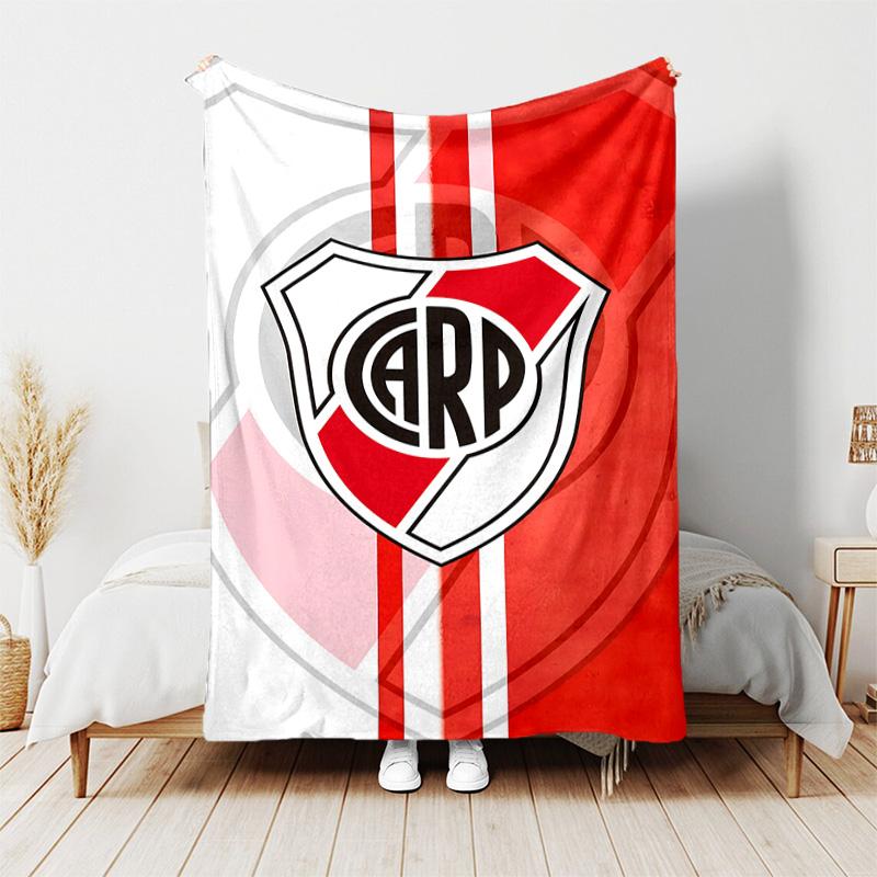 1pc Blanket - Club Atlético River Plate Print Design, Lightweight Blanket for Sofa, Bed- Soft &Warm, Gift for All Seasons