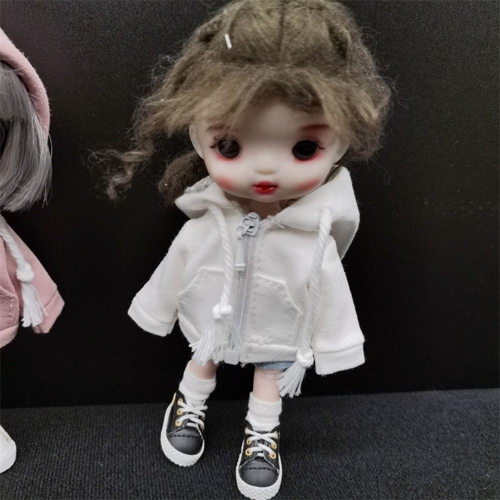Handmade Obitsu11 Hoodie Zipper Jacket Doll Clothes Children Gift Ob11 Baby Coat 1/12 Bjd