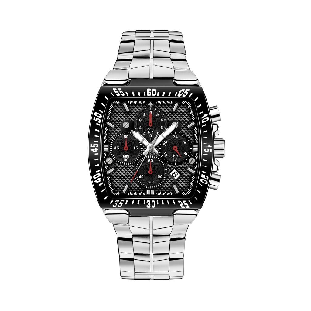 WWOOR Роскошные мужские часы классические многофункциональные спортивные хронограф оригинальные кварцевые часы для мужчин водонепроницаемые из нержавеющей стали