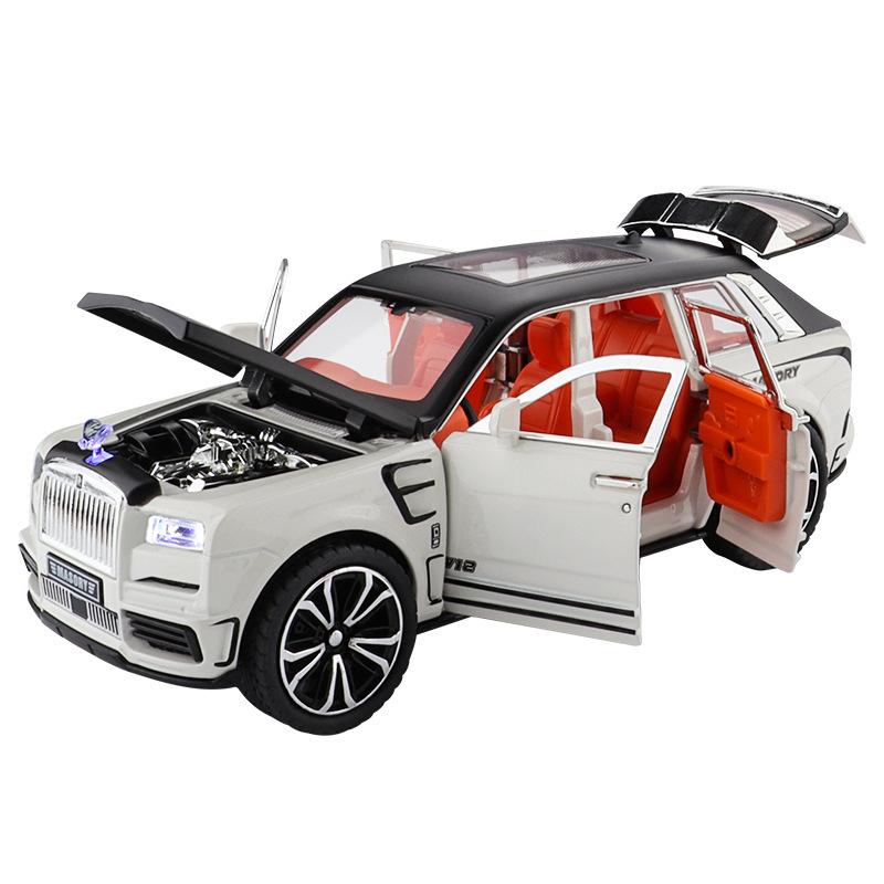 1:32 Scale Alloy Model Car for Cullinan, Zinc Alloy Pull Back Toy Car with Sound and Light, Luxury SUV Miniature Metal Vehicle Collectible Toys