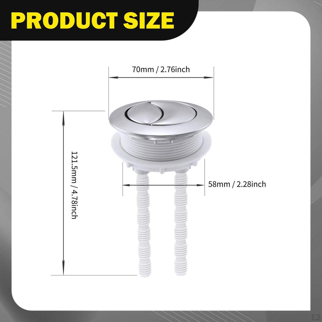 Toilet Water Tank Button Replacement Maintenance for Home Bathroom Fits 50mm Top Mounted