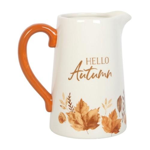 Something Different Hello Autumn Leaf Ceramic Flower Jug