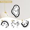 Акриловые настенные часы Винтажные эстетические часы 10 дюймов Необычный дизайн Бесшумные настенные часы для ванной комнаты Декоративные подарки