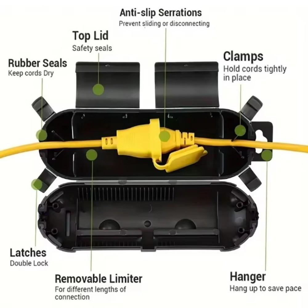 Waterproof Outdoor Extension Cord Protective Cover Electrical Connection Box Tools Fan