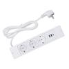 Встраиваемая сетевая планка 3 розетки 2 порта USB A 1 порт USB C PD20W Настольная розетка со шнуром 1,5 м Стандартная