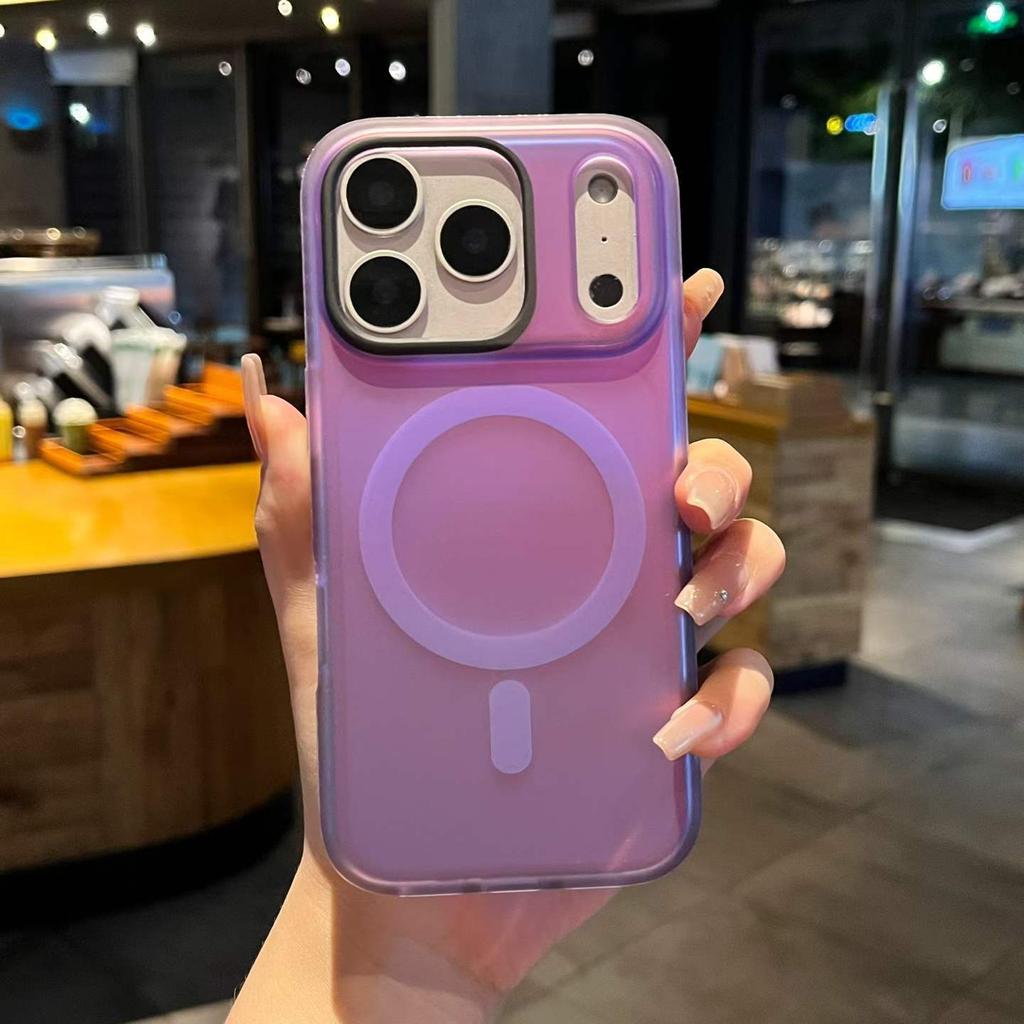 Цветная чехол-накладка для мобильного телефона iphone11pro, постепенное изменение, лазерный, для Apple 11promax, магнитный чехол, матовый