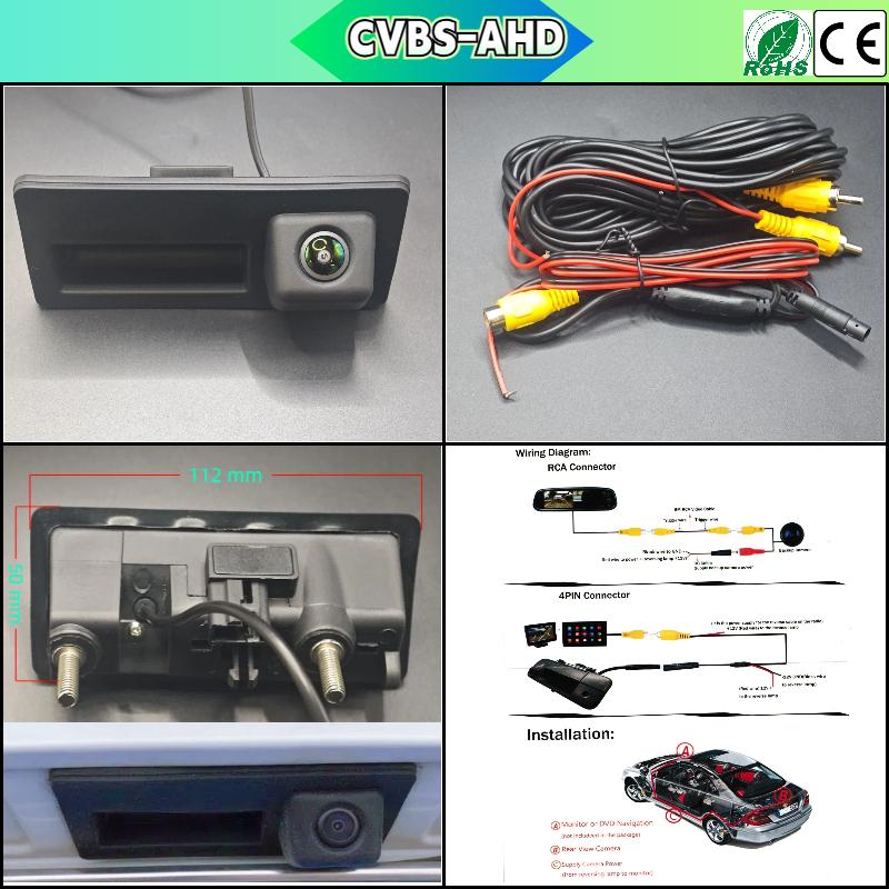 Trunk Handle Reverse Camera For VW Golf plus 2010 ~ 2016 CCD/ Night Vision Rear View BackUp Parking Camera