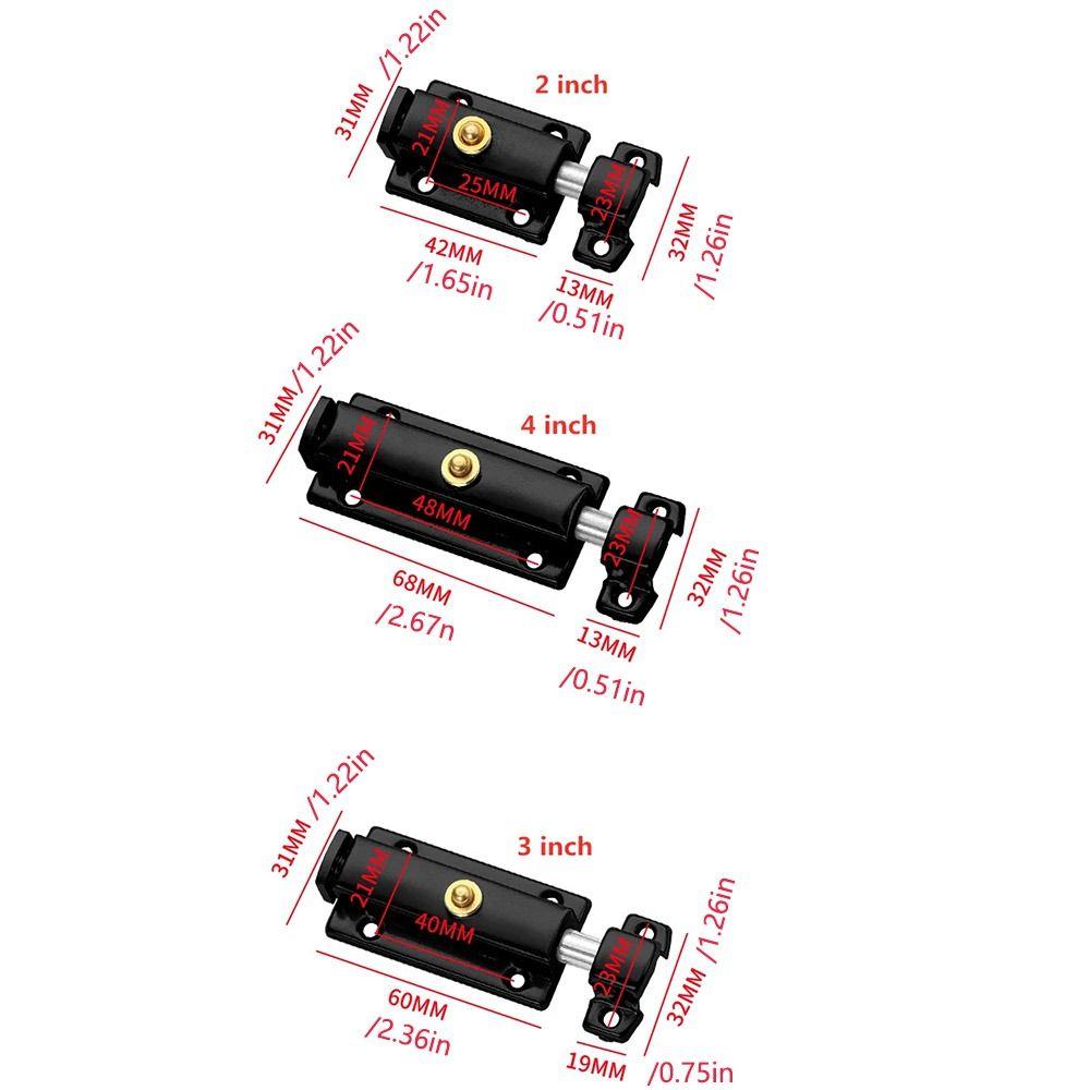 Spring Automatic Door Bolt Anti-theft Door Hasps Retro Door Buckle  Guard