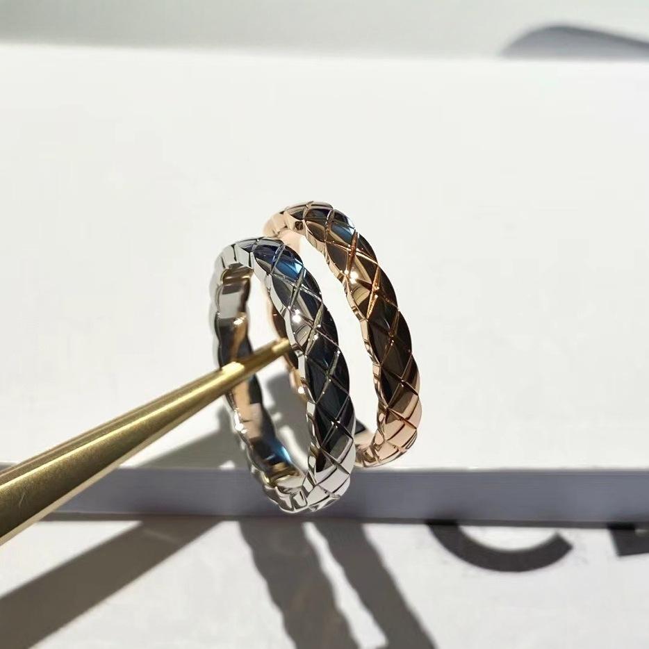 Кольцо из стерлингового серебра 925 пробы, версия High, ромбовидное, с покрытием из 18-каратного золота, кольцо «Маленький аромат», гладкое, с полным бриллиантом, кольцо Seiko