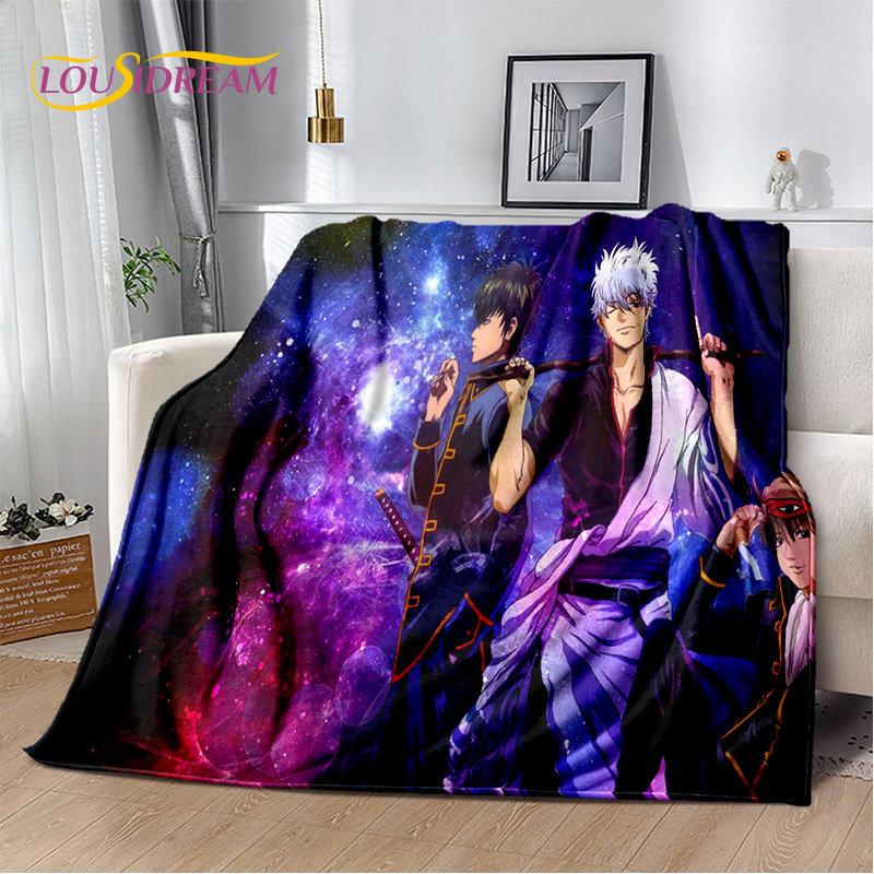 Anime Gintoki Kagura Gintama Soft Plush Blanket,Flannel Blanket Throw Blanket for Living Room Bedroom Bed Sofa Picnic Cover Kids