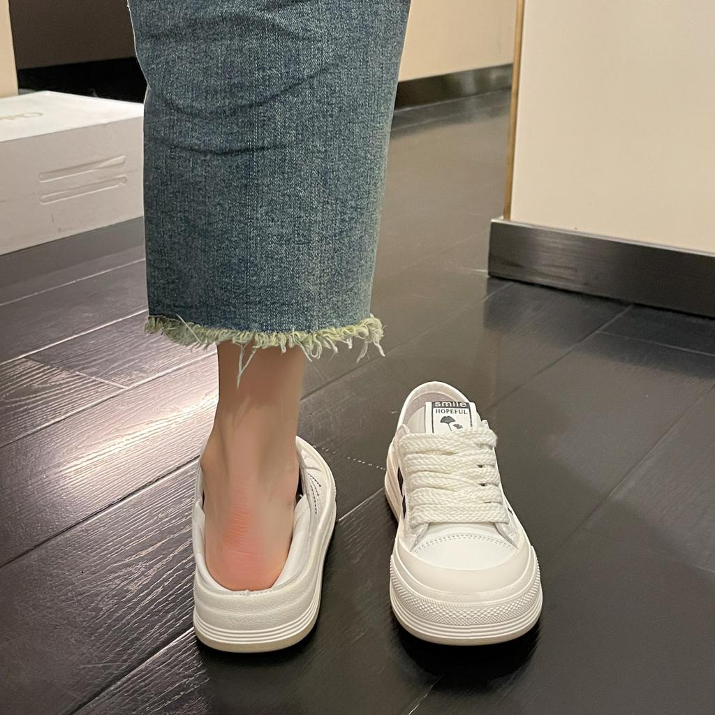 Маленькие белые туфли, женские, весенние, новые, на шнуровке, с плоской подошвой, универсальные, повседневные, спортивные, для скейтбординга