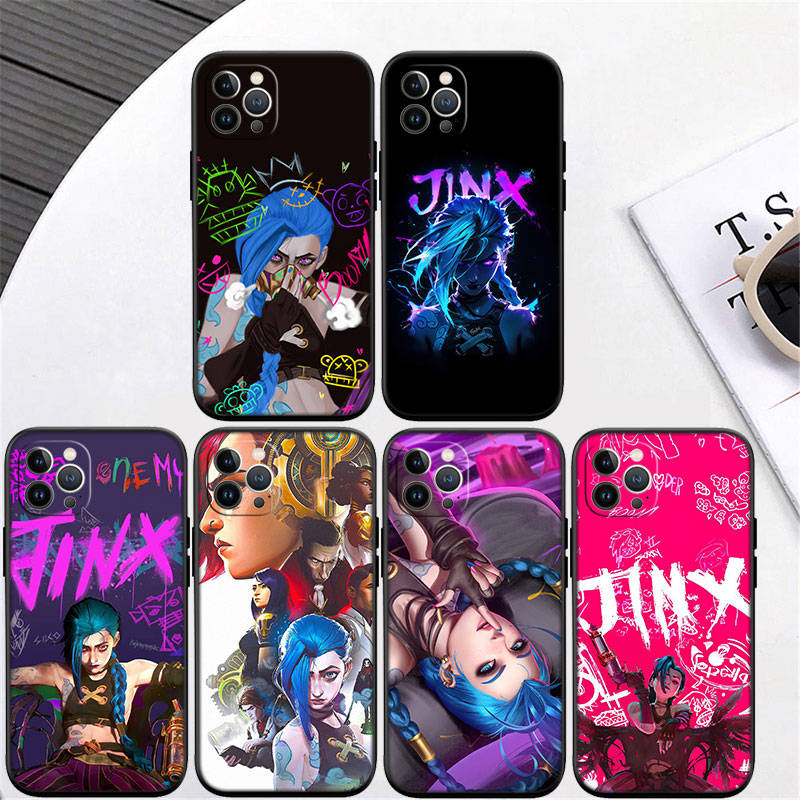 Чехол для телефона ED4 Arcane Jinx для iPhone 6 6s 7 8 11 12 13 14 15 XS Pro Max XR X SE Samsung S20 S21 S22 S23 S24 FE Ultra Plus Lite S21S A55