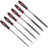 Metal Needle Hand File Set Tool Kit with and Triangular Sanding Files for Iron and Large Steel File Hi-Spec 6-Piece Flat, Half-Round, Round,