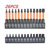 26Pieces Torx Head Screwdriver Bit Set Hex Shank Security Tamper Proof Screwdriver Drill Magnetic Screwdriver Bit Tool