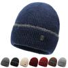Мужская Женская Зимняя Теплая Шерстяная Шапка Уличная Защищающая от Холода Вязаная Шапка Шапка-Пуловер Толстая Шапка Шапка с Защитой Ушей