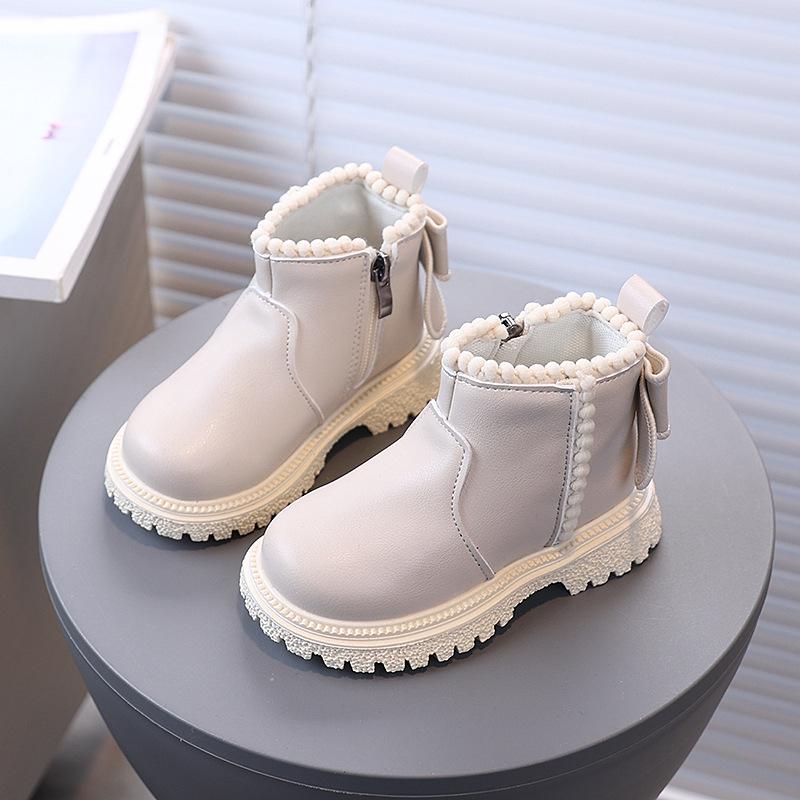 Осенние кожаные ботинки Мартинсы для девочек – Стильные, универсальные короткие ботинки для малышей