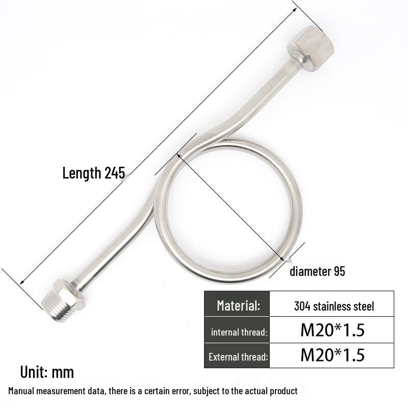 304 Stainless Steel Pressure Gauge Buffer Tube