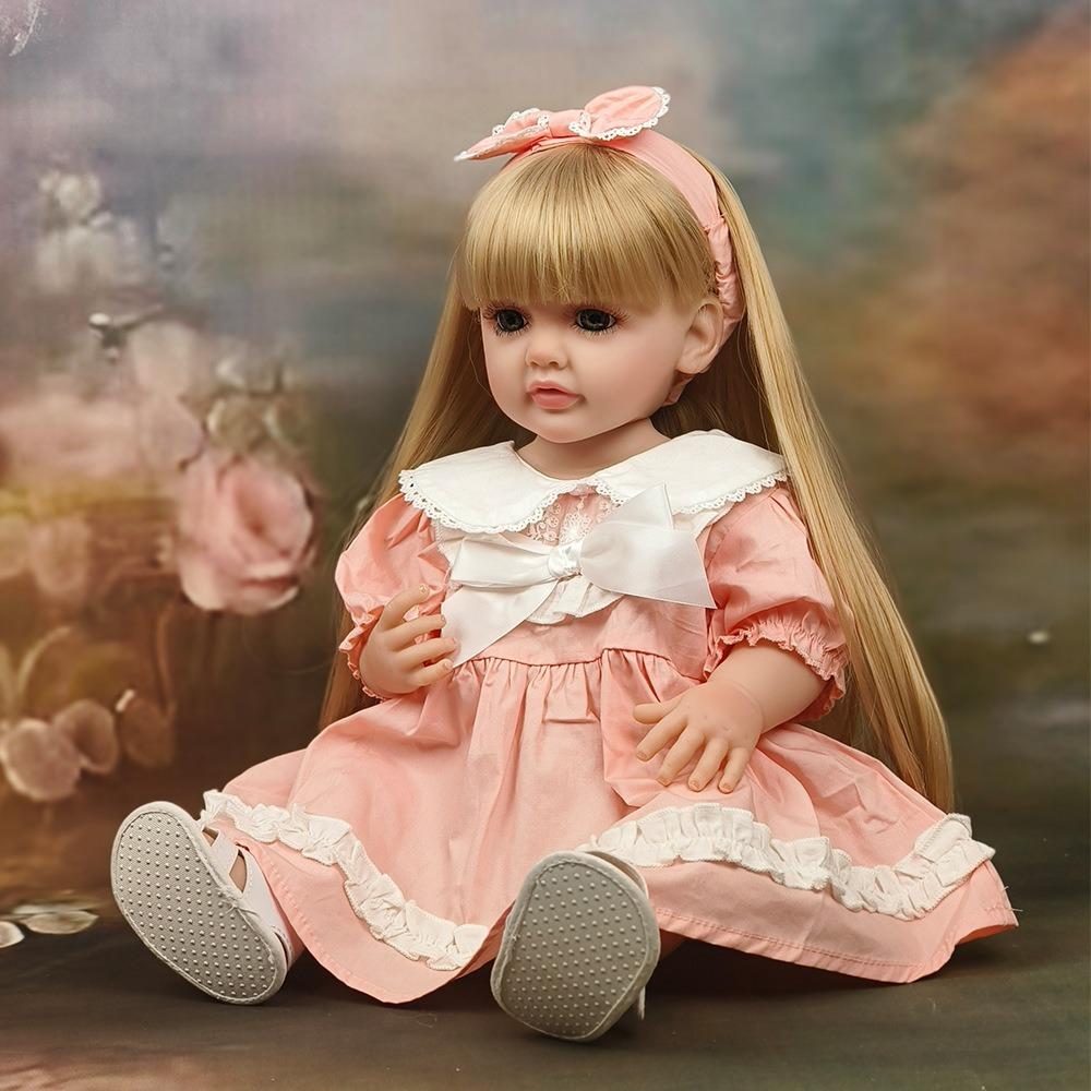 22-дюймовая фэнтезийная кукла Reborn для девочек, 55 см, полностью виниловая кукла-симулятор возрождения тела, может принять ванну, принцесса одевается, детские куклы, игрушки для детей, рождественские подарки