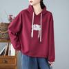 Cotton Oversized Vintage Hoodies Casual Loose Women Spring Autumn Pullover Sweatshirt Hoodie Tops