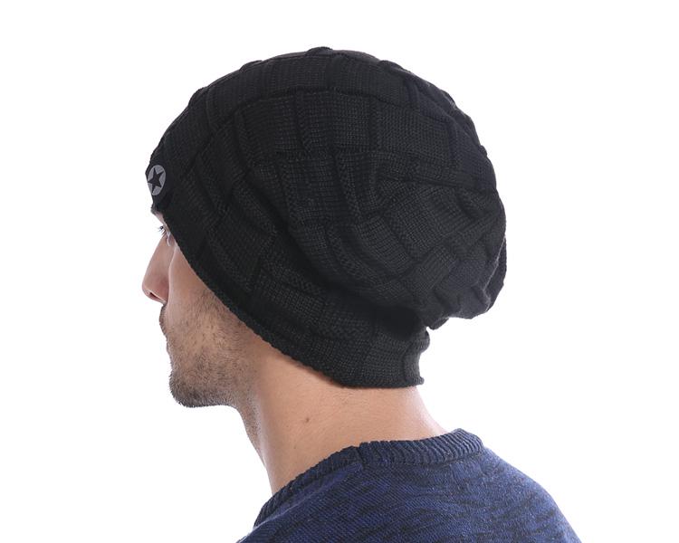 Lined Hat Beanie Fleece Unisex Knit Wool Warm Winter Hat Thick Soft Stretch Hat For Men And Women
