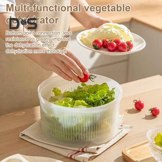 Высокоэффективная центрифуга для сушки овощей с ручкой, не содержит бисфенол А, простая в использовании ручная центрифуга для сушки овощей и салата, корзина для сушки