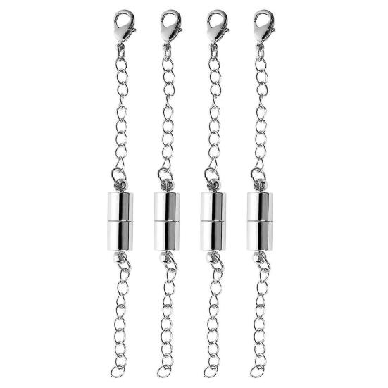 4/8 шт. браслет, удлиненные цепочки, зажим-лобстер, нержавеющая сталь, анти-разрыв, магнитное соединение, регулируемые магнитные удлинители для ожерелья своими руками