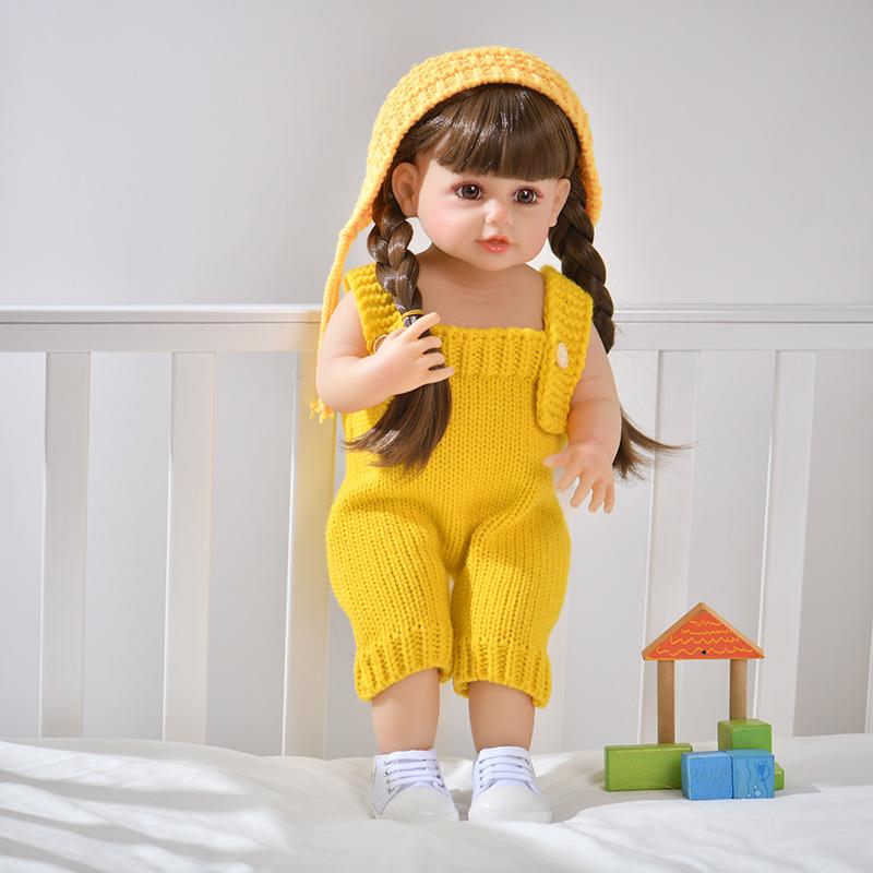 NPK 55 см кукла девочка реборн принцесса мягкая силиконовая кукла для ванны всего тела