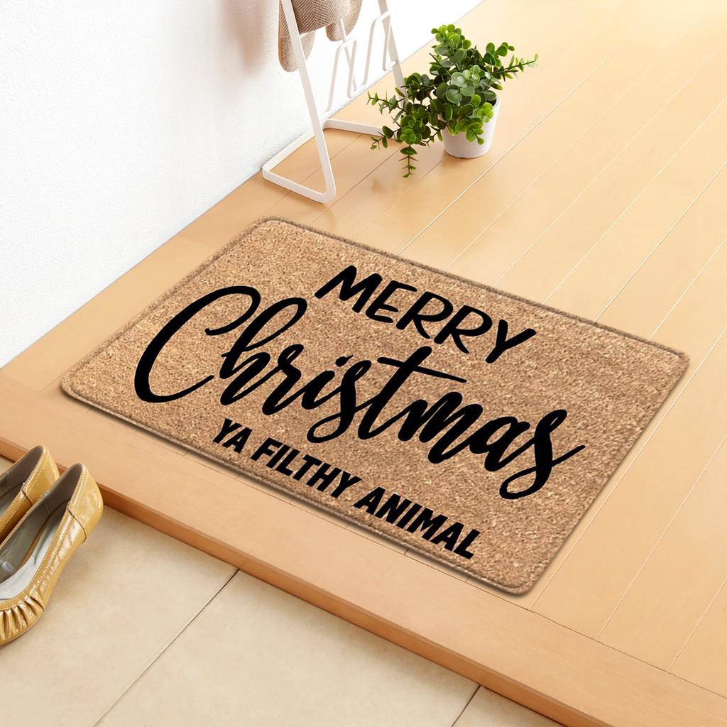 Рождественский фестиваль украшения ковер для передней двери Крытый Открытый противоскользящий коврик