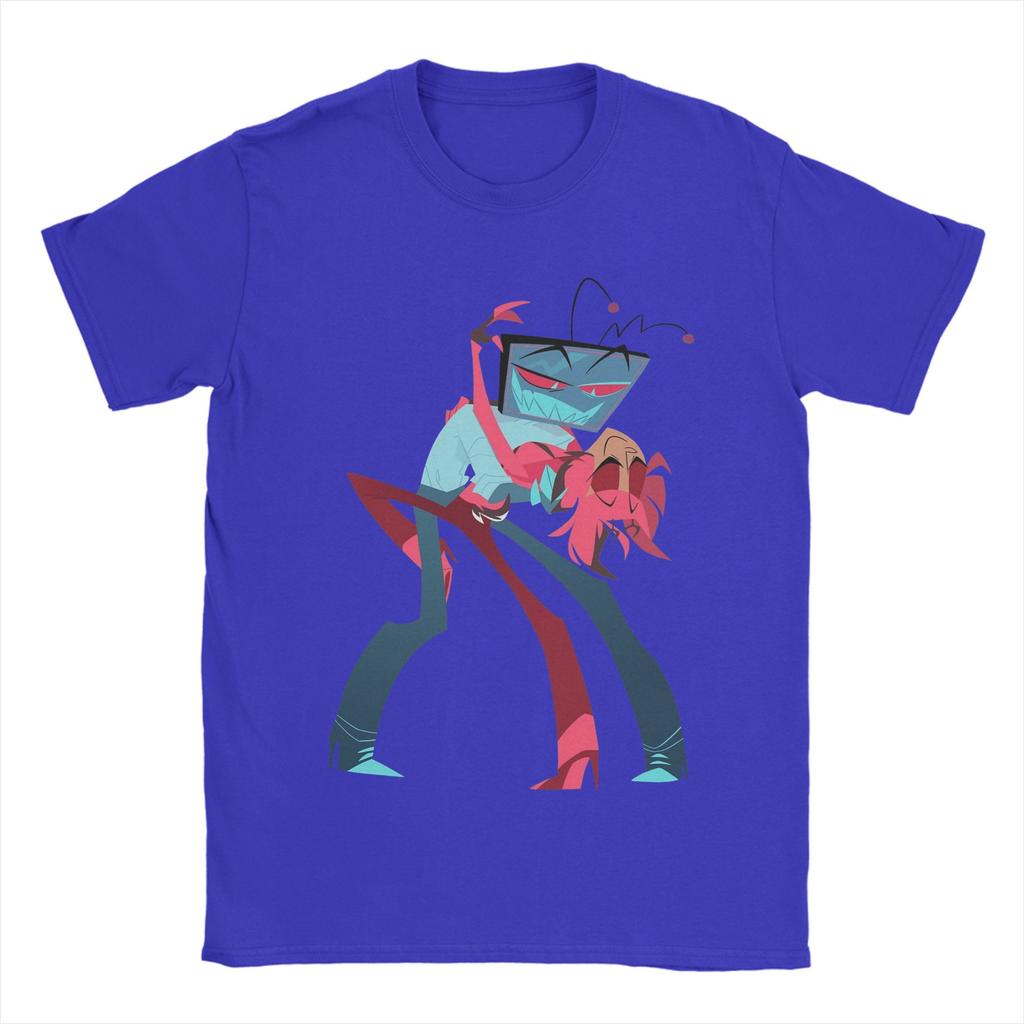 Повседневная футболка Vox Alastor Dance Hazbined Hoteled для мужчин, с круглым вырезом, из чистого хлопка, футболка с коротким рукавом, летняя одежда