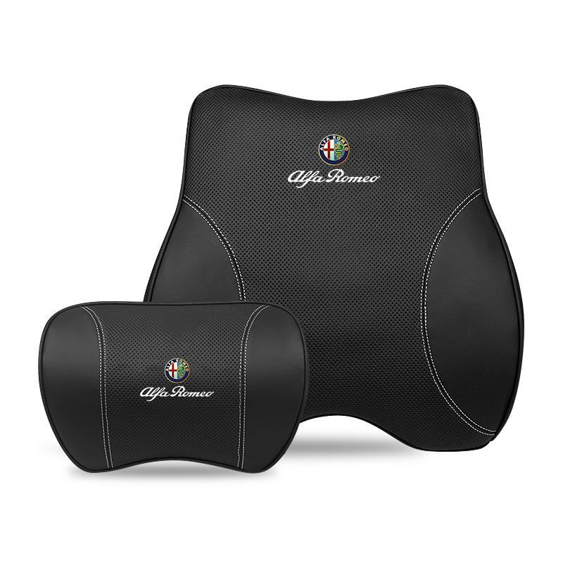 For Alfa Romeo Car Neck Pillow Seat Headrest Support Waist Pillow Accessories For Alfa Romeo Giulietta GT 159 147 156 Mito Brera