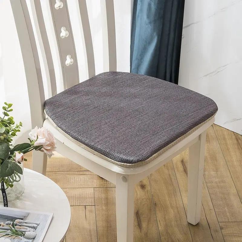 Подушка для сиденья в форме подковы из хлопка и льна, материал с эффектом памяти, подушка для сидения в течение длительного времени без смятия