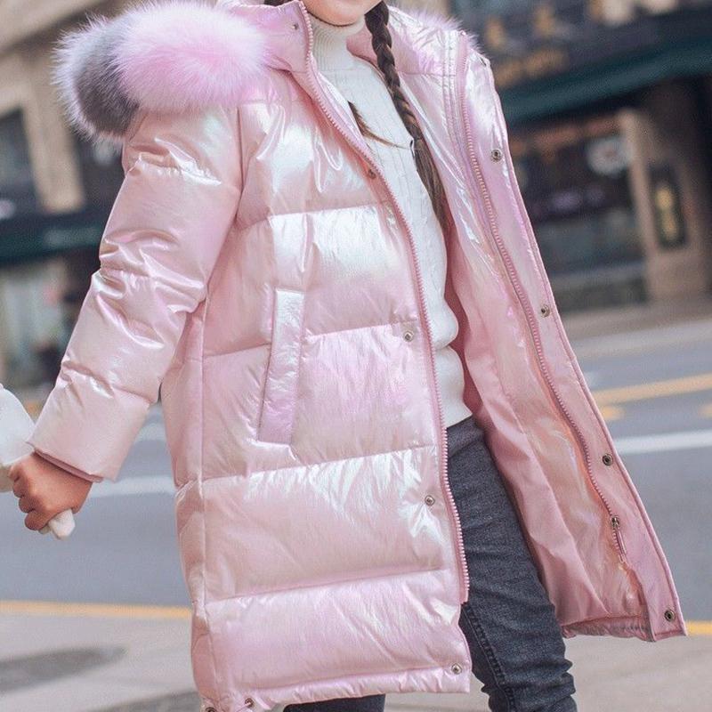 Girl Clothes Warm Winter Down Jacket Children Girls Fur Coat Winter Parka Outerwear 3-14y Kids Boy Sport Jacket