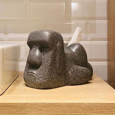 Креативный чехол для коробки с салфетками Moai, держатель для салфеток, чехол для стола, бытовая коробка для бумаги для кухни, ванной комнаты, спальни, домашнего декора
