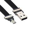 Кабель Cablecc USB Папа к Micro USB Папа Передача данных Плоский Тонкий FPC Кабель для и Телефонов 2.0 Тип-A 5-контактный (200см) FPV, Диски,