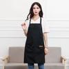 LEILEIZHIYI Нагрудник, регулируемая длина, простой дизайн, мужской и женский фартук для кафе, однотонный, стильный, карманы большой вместимости, пятно