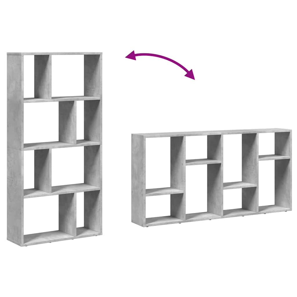Bookshelf Concrete Grey 60 x 20 x 120.5 cm Engineered Wood